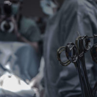 close up view of a surgery operating table